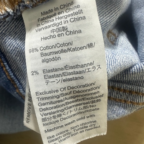 Madewell Distressed Blue Ankle Jeans. THE HIGH-RISE SUM CROP BOYJEAN Size 28 - Picture 13 of 13